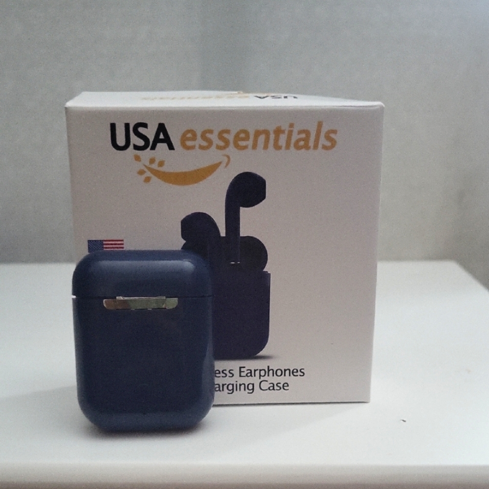 Essentials Wireless Earphones with Charging Case - Blue